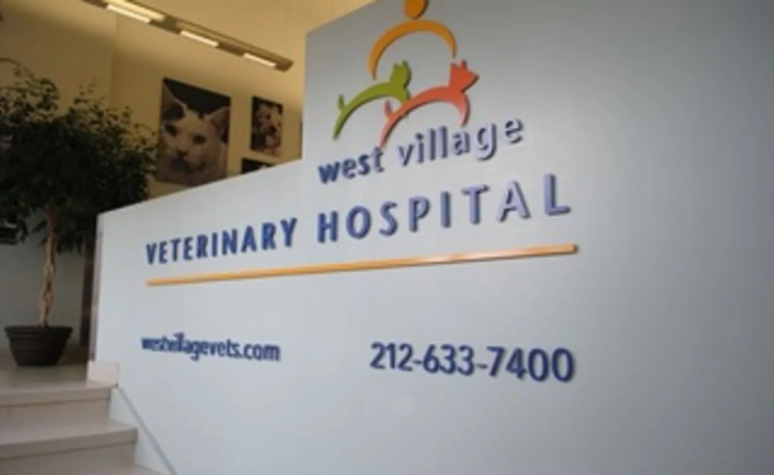 West Village Veterinary Hospital Sign